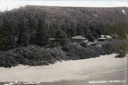 Another view of the beach, long since overgrown.  The Turret House is visible.